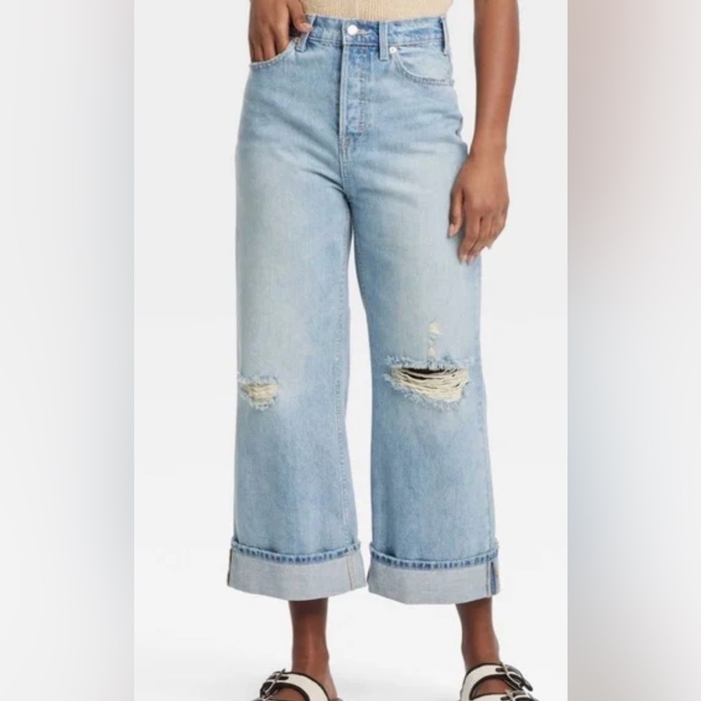 Universal Thread Cropped Wide Leg Jeans